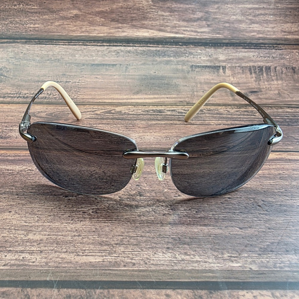 Revo Outlander S Polarized Sunglasses RE 1032 22 Gunmetal Rimless Made in Italy